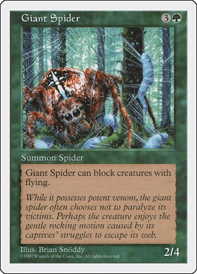 Giant Spider (5ED) #300 Common Fifth Edition Magic: The Gathering: 1997
