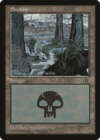 Swamp 164 (P02) #158 Land (Moderately Played) Portal Second Age Magic: The Gathering: 1998