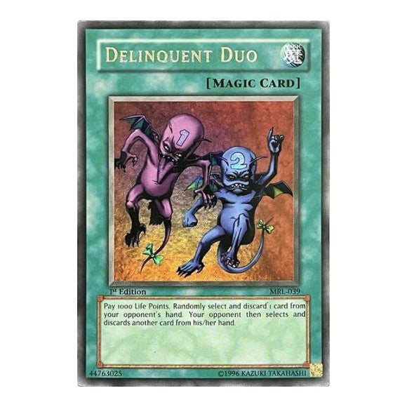 Delinquent Duo (MRL-EN) #MRL-039 Ultra Rare (1st Edition Near Mint) Magic Ruler YuGiOh: 2002