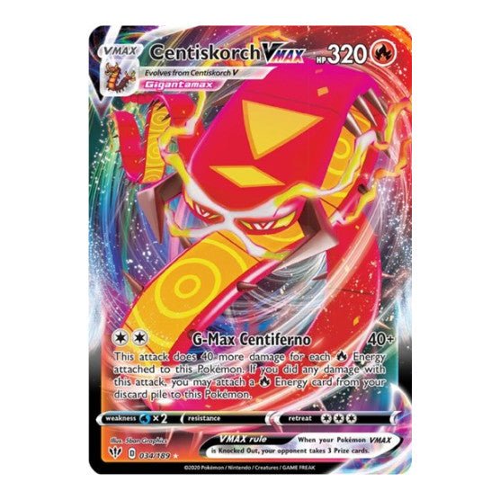 Centiskorch VMAX (SWSH03) #034/189 Ultra Rare (Holofoil Near Mint) SWSH03: Darkness Ablaze Pokemon: 2020