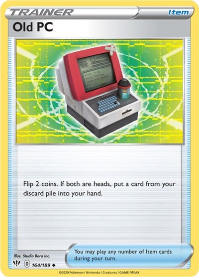 Old PC (SWSH03) #164/189 Uncommon (Reverse Holofoil Near Mint) SWSH03: Darkness Ablaze Pokemon: 2020