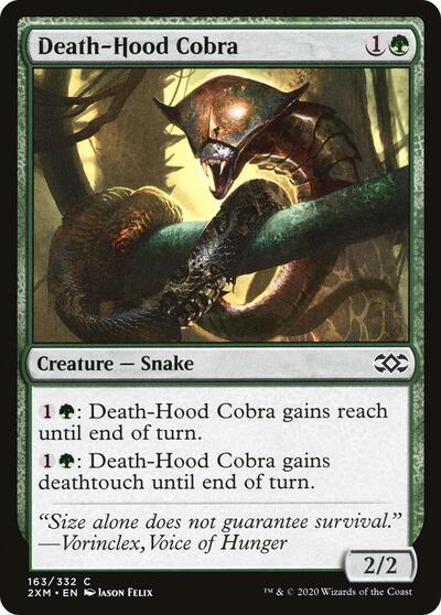 Death Hood Cobra (2XM) #163 Common (Foil Lightly Played) Double Masters Magic: The Gathering: 2020