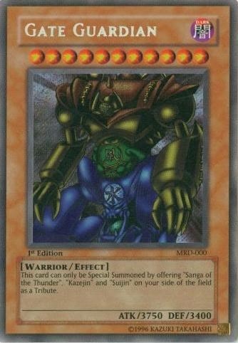 Gate Guardian (MRD) #MRD-000 Secret Rare (Unlimited Heavily Played) Metal Raiders YuGiOh: 2004