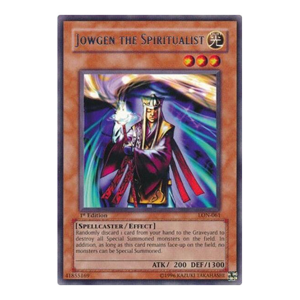 Jowgen the Spiritualist (LON) #LON-061 Rare (1st Edition Lightly Played) Labyrinth of Nightmare YuGiOh: 2004
