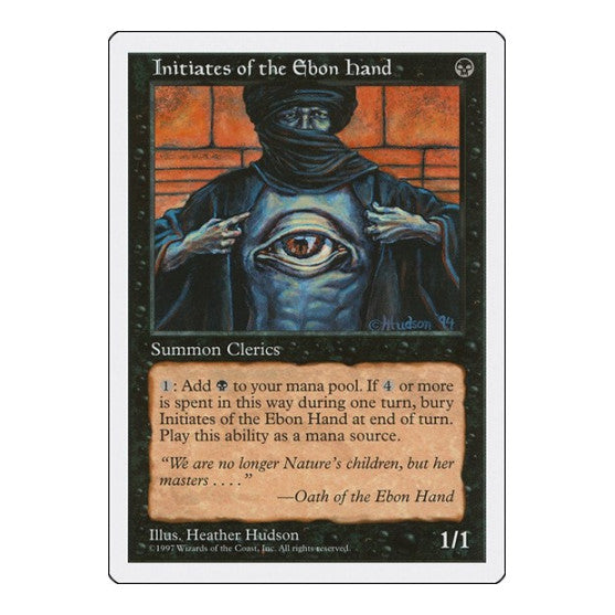 Initiates of the Ebon Hand (5ED) #169 Common (Moderately Played) Fifth Edition Magic: The Gathering: 1997