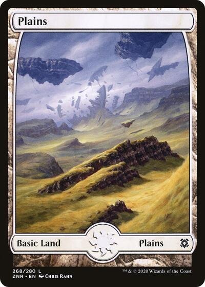 Plains 268 Full Art (ZNR) #268 Land (Lightly Played) Zendikar Rising Magic: The Gathering: 2020