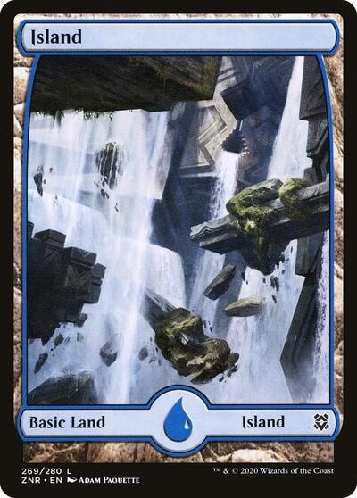 Island 269 Full Art (ZNR) #269 Land (Lightly Played) Zendikar Rising Magic: The Gathering: 2020