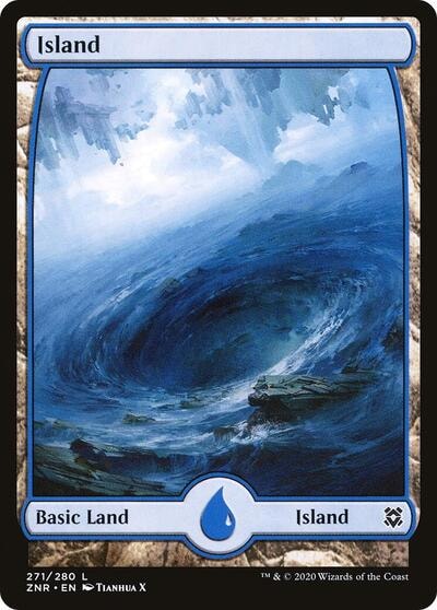 Island 271 Full Art (ZNR) #271 Land (Lightly Played) Zendikar Rising Magic: The Gathering: 2020