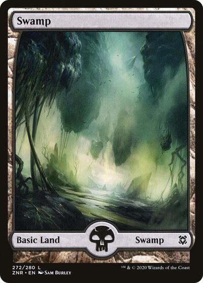 Swamp 272 Full Art (ZNR) #272 Land (Lightly Played) Zendikar Rising Magic: The Gathering: 2020