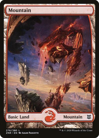 Mountain 276 Full Art (ZNR) #276 Land (Lightly Played) Zendikar Rising Magic: The Gathering: 2020