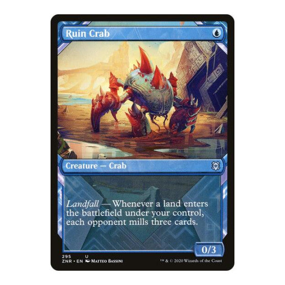 Ruin Crab Showcase (ZNR) #295 Uncommon (Near Mint) Zendikar Rising Magic: The Gathering: 2020