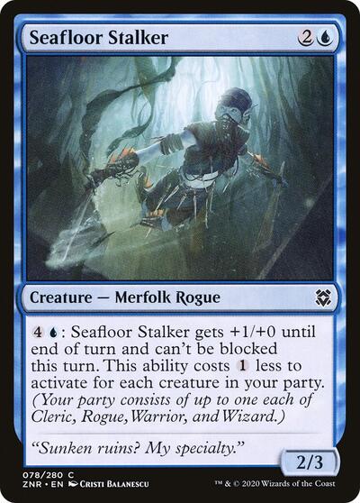 Seafloor Stalker (ZNR) #78 Common (Foil Lightly Played) Zendikar Rising Magic: The Gathering: 2020