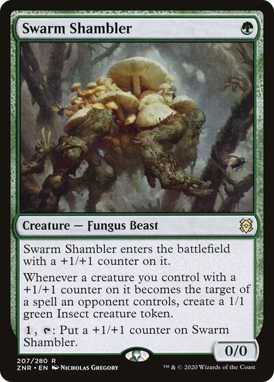 Swarm Shambler (ZNR) #207 Rare (Lightly Played) Zendikar Rising Magic: The Gathering: 2020