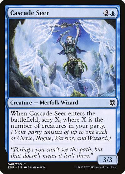 2020 Magic: Zendikar Rising (ZNR) - Cascade Seer (#48, Common)
