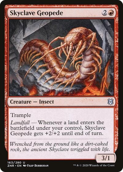 Skyclave Geopede (ZNR) #163 Uncommon (Lightly Played) Zendikar Rising Magic: The Gathering: 2020
