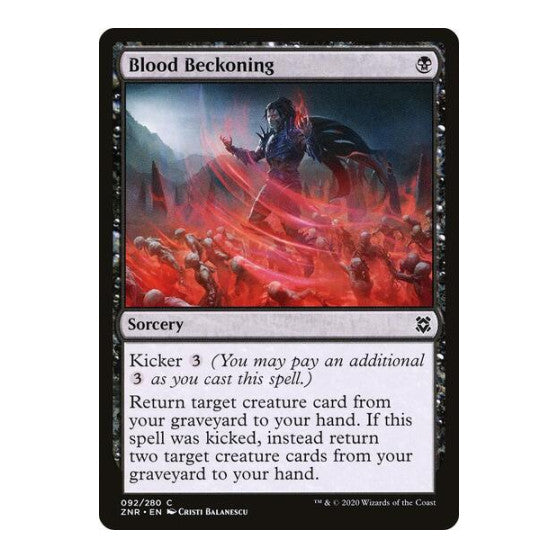 Blood Beckoning (ZNR) #92 Common Zendikar Rising Magic: The Gathering: 2020