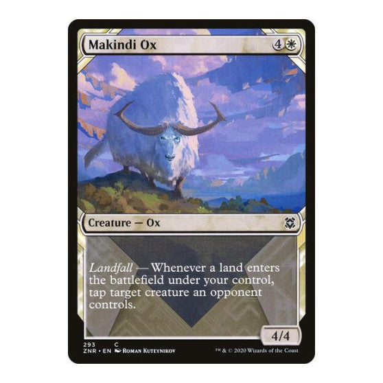 Makindi Ox Showcase (ZNR) #293 Common Zendikar Rising Magic: The Gathering: 2020