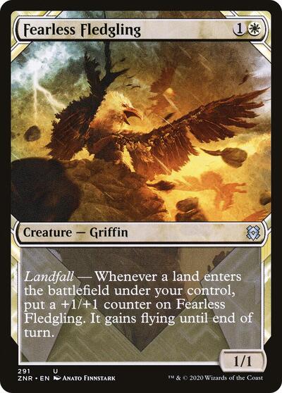 Fearless Fledgling Showcase (ZNR) #291 Uncommon (Lightly Played) Zendikar Rising Magic: The Gathering: 2020