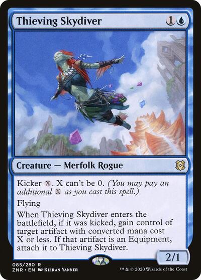 Thieving Skydiver (ZNR) #85 Rare (Lightly Played) Zendikar Rising Magic: The Gathering: 2020