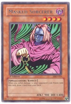 Masked Sorcerer (MRD) #MRD-019 Rare (Unlimited Damaged) Metal Raiders YuGiOh: 2004