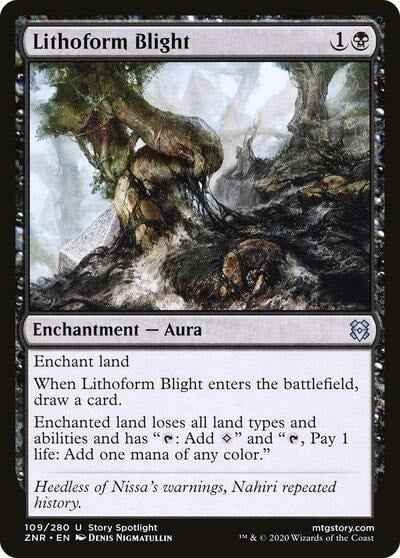 Lithoform Blight (ZNR) #109 Uncommon (Lightly Played) Zendikar Rising Magic: The Gathering: 2020