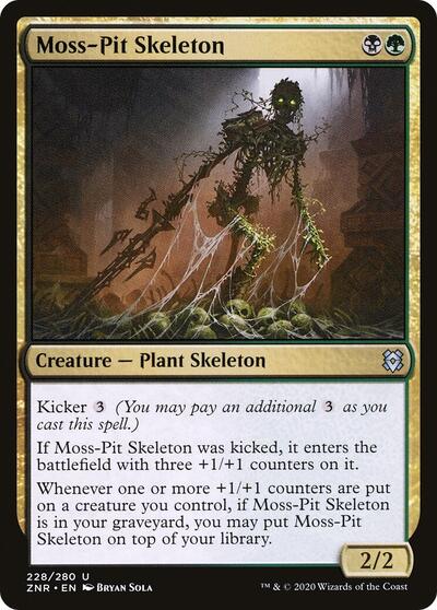 Moss Pit Skeleton (ZNR) #228 Uncommon (Lightly Played) Zendikar Rising Magic: The Gathering: 2020