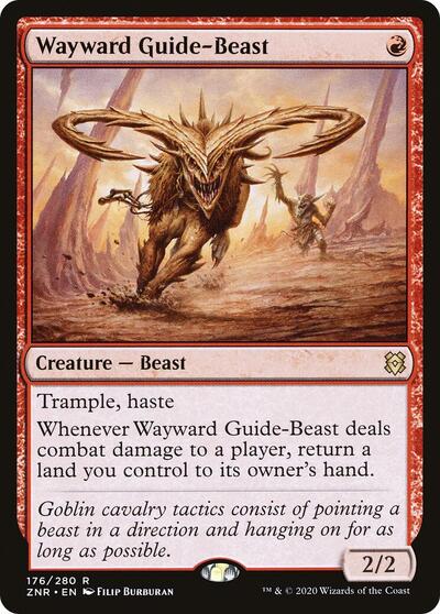 Wayward Guide Beast (ZNR) #176 Rare (Lightly Played) Zendikar Rising Magic: The Gathering: 2020