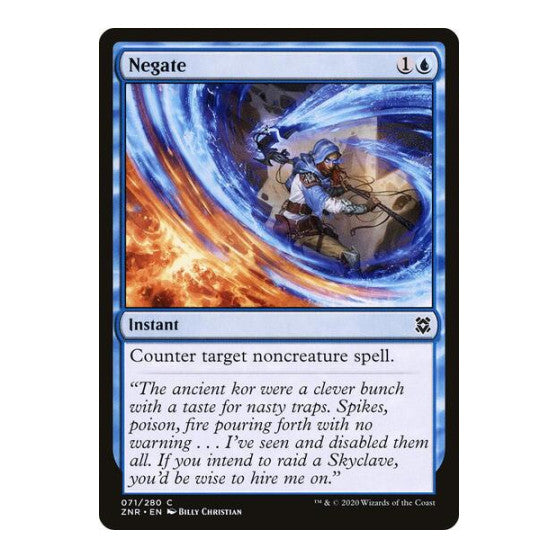 Negate (ZNR) #71 Common Zendikar Rising Magic: The Gathering: 2020