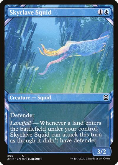 Skyclave Squid Showcase (ZNR) #296 Common (Lightly Played) Zendikar Rising Magic: The Gathering: 2020