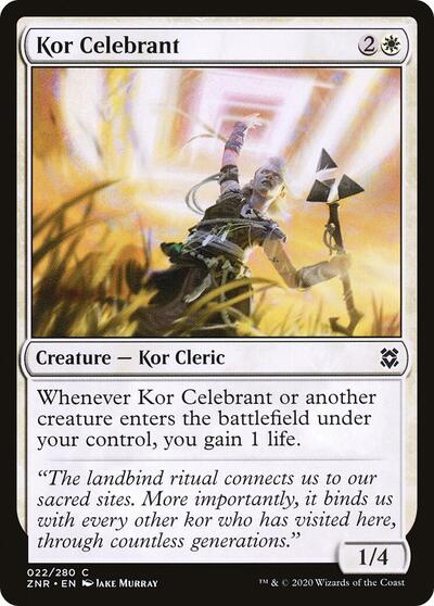 Kor Celebrant (ZNR) #22 Common Zendikar Rising Magic: The Gathering: 2020