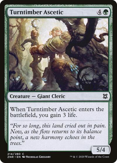 2020 Magic: Zendikar Rising (ZNR) - Turntimber Ascetic (#214, Common)
