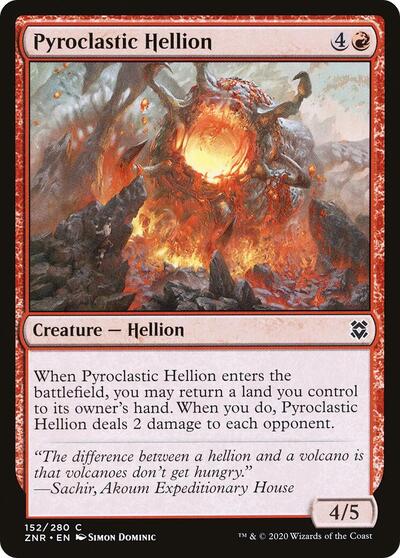 Pyroclastic Hellion (ZNR) #152 Common (Lightly Played) Zendikar Rising Magic: The Gathering: 2020