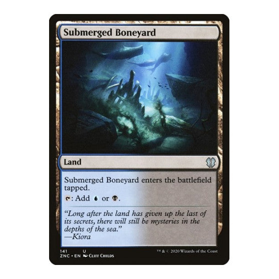 Submerged Boneyard (ZNC) #141 Uncommon (Lightly Played) Commander: Zendikar Rising Magic: The Gathering: 2020