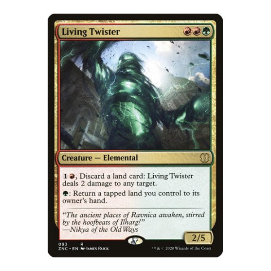 Living Twister (ZNC) #93 Rare (Lightly Played) Commander: Zendikar Rising Magic: The Gathering: 2020