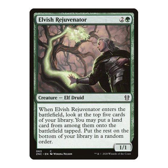 Elvish Rejuvenator (ZNC) #63 Common (Lightly Played) Commander: Zendikar Rising Magic: The Gathering: 2020