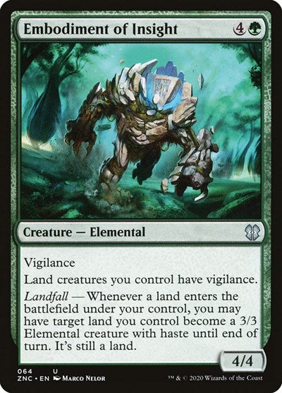 Embodiment of Insight (ZNC) #64 Uncommon (Lightly Played) Commander: Zendikar Rising Magic: The Gathering: 2020