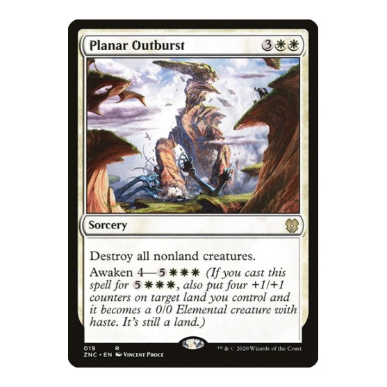Planar Outburst (ZNC) #19 Rare (Lightly Played) Commander: Zendikar Rising Magic: The Gathering: 2020