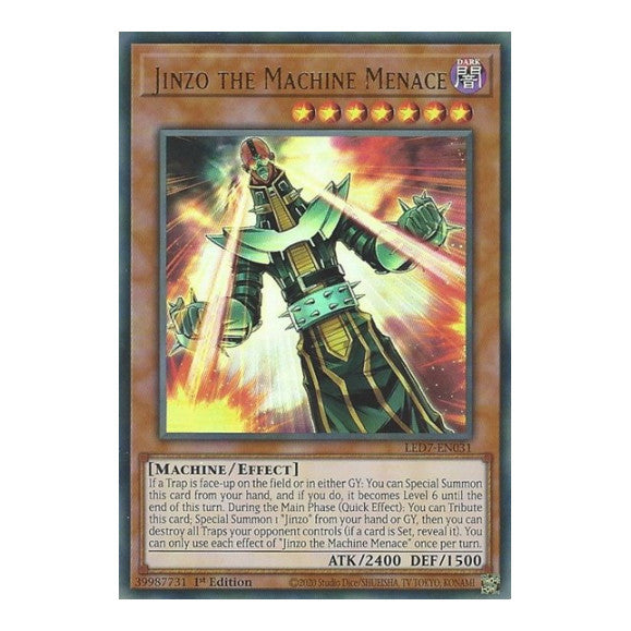 Jinzo the Machine Menace (LED7) #LED7-EN031 Ultra Rare (Unlimited Near Mint) Legendary Duelists: Rage of Ra YuGiOh: 2020