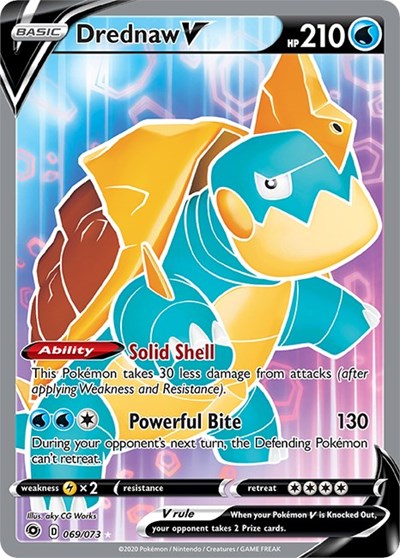 Drednaw V Full Art (CHP) #69/73 Ultra Rare (Holofoil Near Mint) Champion's Path Pokemon: 2020