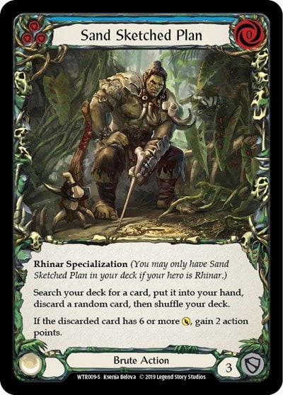 Sand Sketched Plan (WTR) #WTR009 Super Rare (Unlimited Edition Normal Lightly Played) Welcome to Rathe Flesh and Blood TCG: 2019