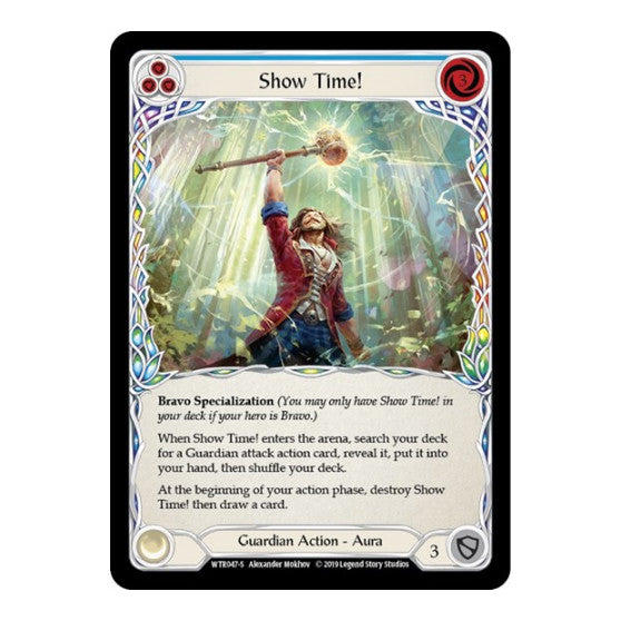 Show Time! (WTR) #WTR047 Super Rare (Unlimited Edition Normal Lightly Played) Welcome to Rathe Flesh and Blood TCG: 2019