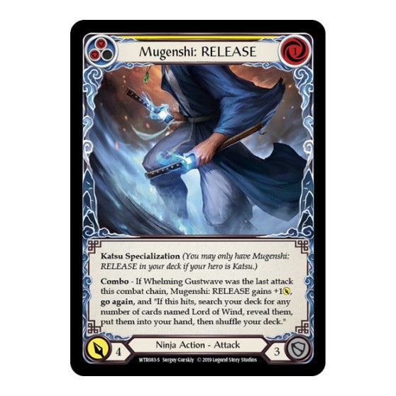 Mugenshi: RELEASE (WTR) #WTR083 Super Rare (Unlimited Edition Normal Lightly Played) Welcome to Rathe Flesh and Blood TCG: 2019