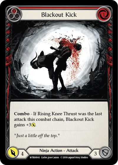 Blackout Kick Red (WTR) #WTR089 Rare Welcome to Rathe Flesh and Blood TCG: 2019