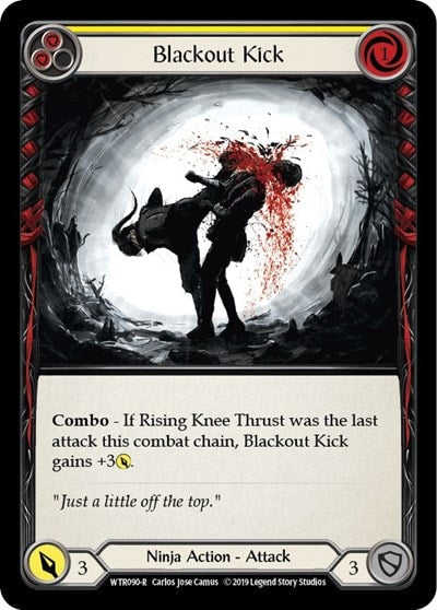Blackout Kick Yellow (WTR) #WTR090 Rare Welcome to Rathe Flesh and Blood TCG: 2019