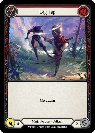 2019 Flesh & Blood TCG: Welcome to Rathe (WTR) - Leg Tap Red (#WTR101, Common) (Unlimited Edition Normal, Lightly Played)