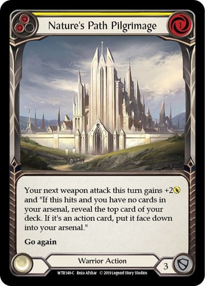 Natures Path Pilgrimage Yellow (WTR) #WTR148 Common (Unlimited Edition Normal Lightly Played) Welcome to Rathe Flesh and Blood TCG: 2019