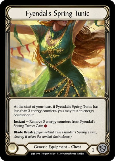 Fyendals Spring Tunic (WTR) #WTR150 Legendary (Unlimited Edition Rainbow Foil Near Mint) Welcome to Rathe Flesh and Blood TCG: 2019