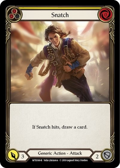 Snatch Yellow (WTR) #WTR168 Rare (Unlimited Edition Normal Lightly Played) Welcome to Rathe Flesh and Blood TCG: 2019