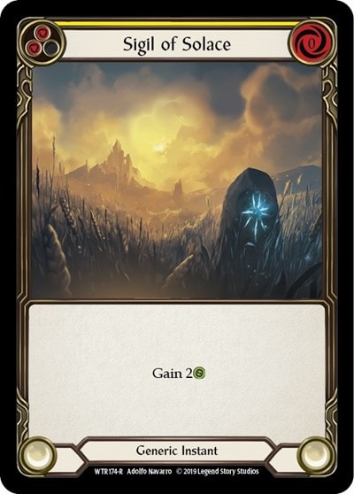 Sigil of Solace Yellow (WTR) #WTR174 Rare Welcome to Rathe Flesh and Blood TCG: 2019