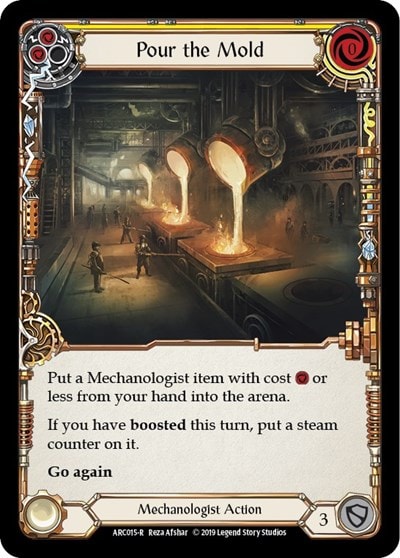 Pour the Mold Yellow (ARC) #ARC015 Rare (Unlimited Edition Normal Lightly Played) Arcane Rising Flesh and Blood TCG: 2020